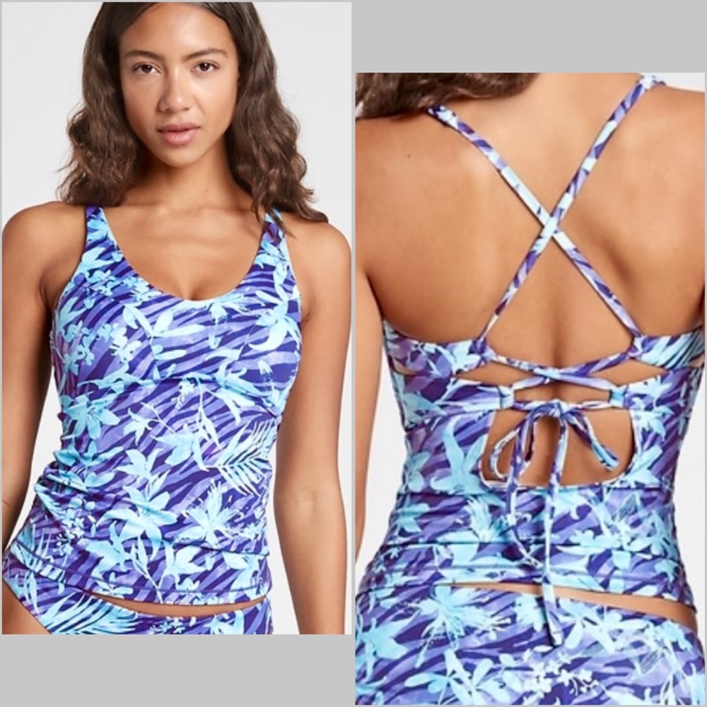 ATHLETA TRIANGLE PRINTED TANKINI